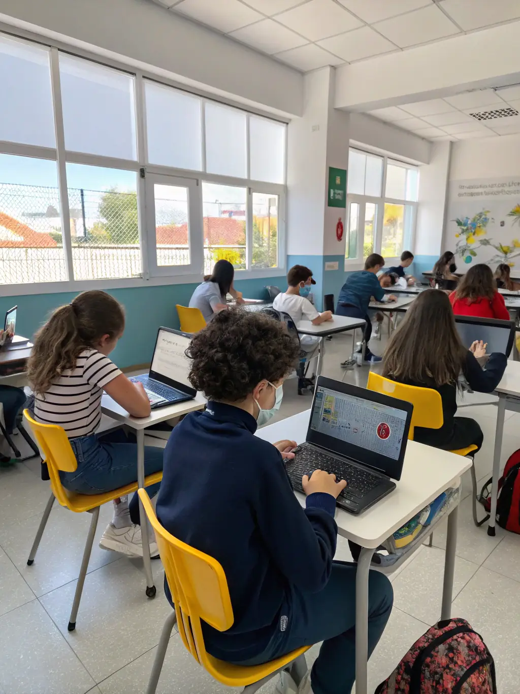 A photo of young people participating in a workshop focused on skill development, such as coding or creative writing, highlighting the organization's commitment to personal growth.