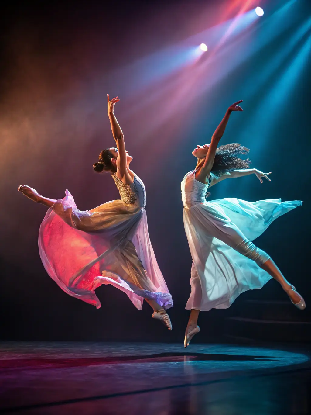 A vibrant photograph capturing a scene from a contemporary dance performance held at SCÈNE, showcasing the energy and artistry of the performers.