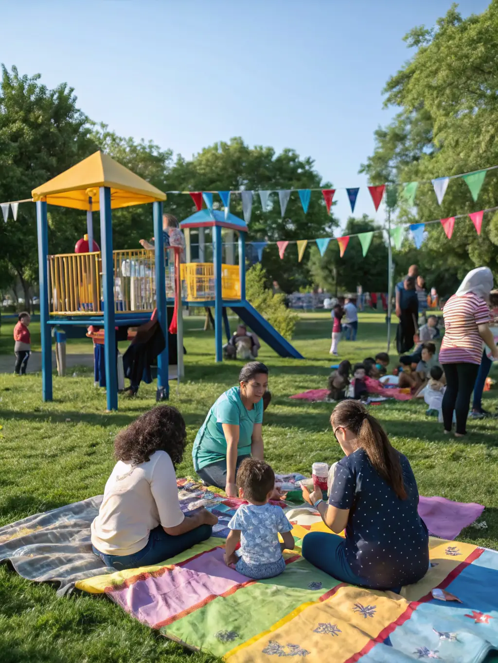 A picture of a community outreach event organized by SCÈNE, showing volunteers interacting with local residents and promoting cultural awareness.